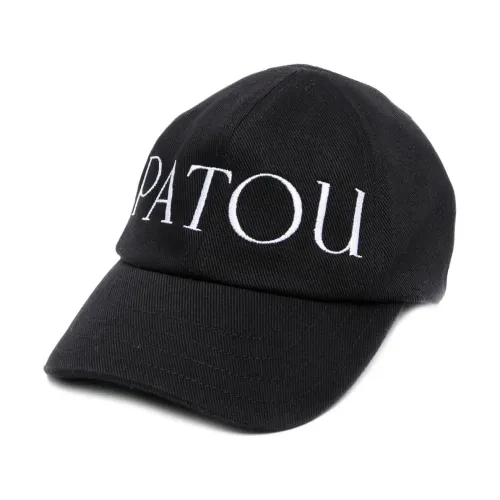 Patou , Black Unisex Cap ,Black female, Sizes: