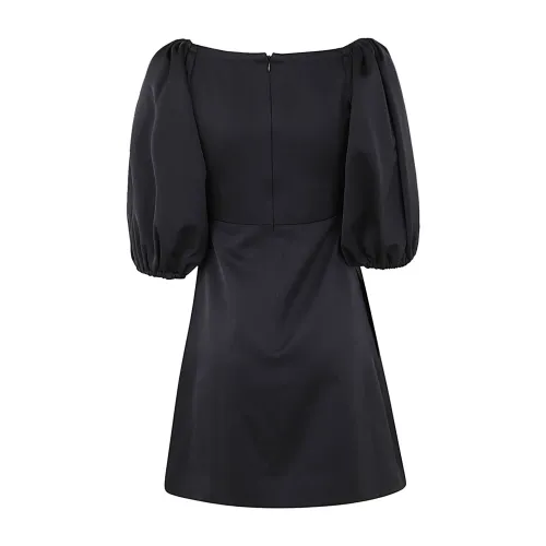 Patou , Volume Sleeves Drawstring Dress ,Black female, Sizes: