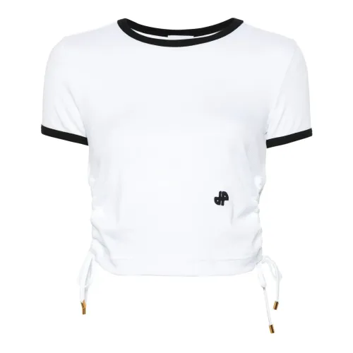 Patou , White T-shirt with Contrasting Trim ,White female, Sizes: