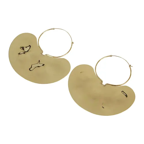 Patou , Women's Accessories Earrings Metallic Ss23 ,Yellow female, Sizes: ONE SIZE