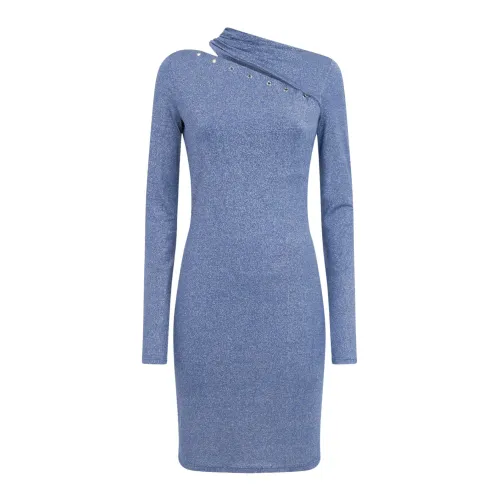 Patrizia Pepe , Asymmetric Sky Dress ,Blue female, Sizes: