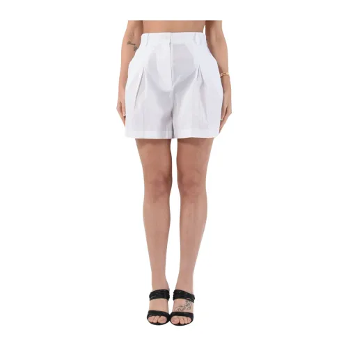 Patrizia Pepe , Cotton shorts with button detail ,White female, Sizes:
