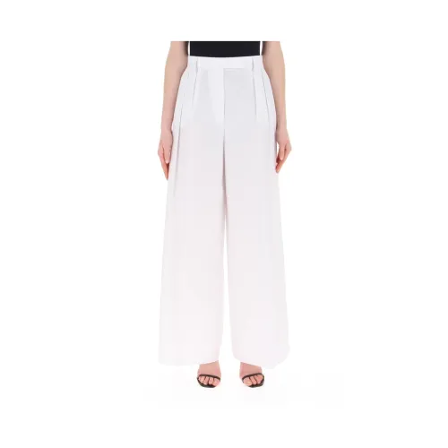 Patrizia Pepe , Elevate Your Wardrobe with Wide Trousers ,White female, Sizes: