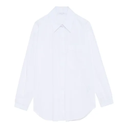 Patrizia Pepe , Fashion-forward Ruffled Collar Shirt ,White female, Sizes: