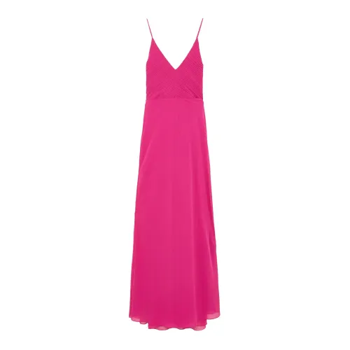 Patrizia Pepe , Flowing Maxi Dress with Bustier Top ,Pink female, Sizes: