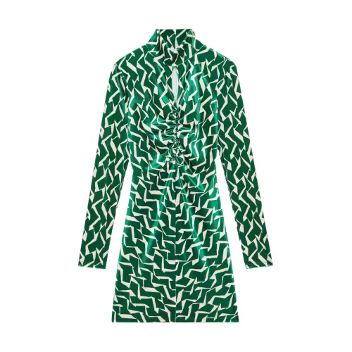 Patrizia Pepe , Geometric Green Mini Dress ,Green female, Sizes: