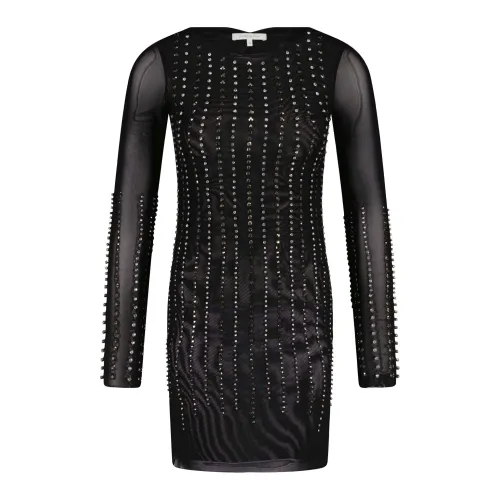 Patrizia Pepe , Jewel-Embellished Mini Dress ,Black female, Sizes: