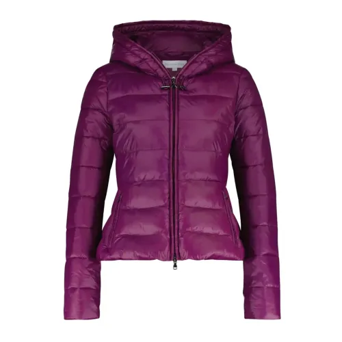 Patrizia Pepe , Stylish Hooded Quilted Jacket ,Purple female, Sizes: