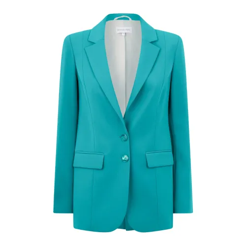 Patrizia Pepe , Turquoise Blazer Classic Fit Button Closure ,Blue female, Sizes: