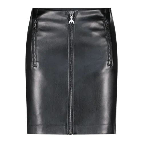 Patrizia Pepe , Vegan Leather Mini Skirt ,Black female, Sizes: