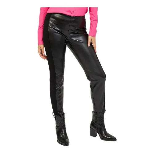 Patrizia Pepe , Versatile Eco Leather Leggings ,Black female, Sizes: