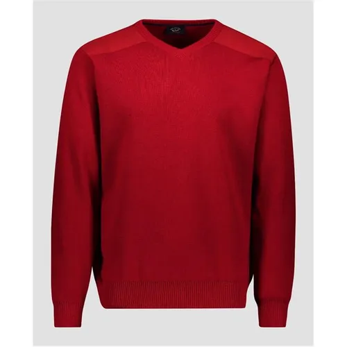 Paul And Shark Marine V-Neck Sweater - Red