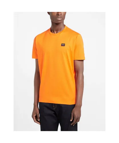 Paul and Shark Mens Organic Cotton T-Shirt in Orange