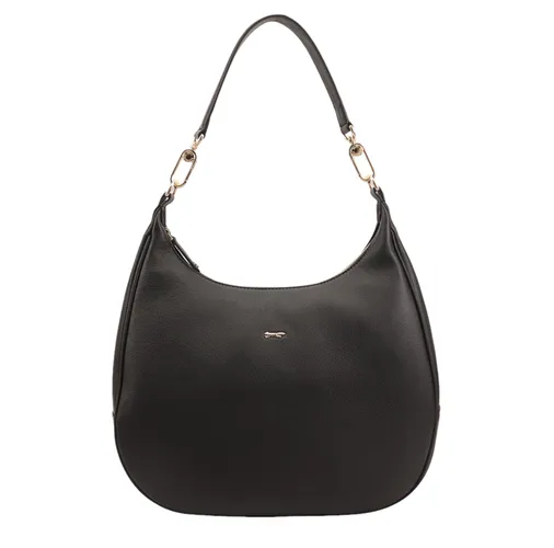 PAUL COSTELLOE Crescent Shaped Leather Tote Shoulder Bag