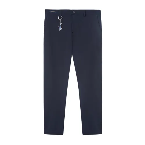 Paul & Shark , Blue Stretch Chino Trousers ,Blue male, Sizes: