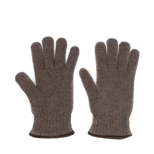 Paul & Shark , Brown Knit Gloves for Men ,Brown male, Sizes: