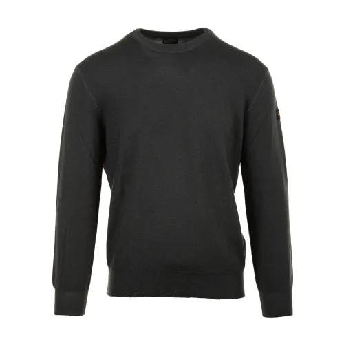 Paul & Shark , Grey Merino Wool Sweaters ,Gray male, Sizes: