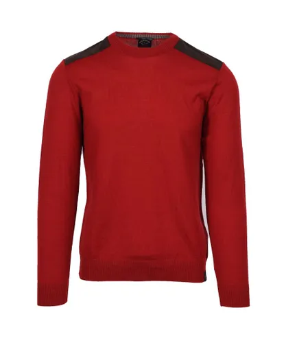 Paul & Shark Mens And Crew Neck Knitwear Red