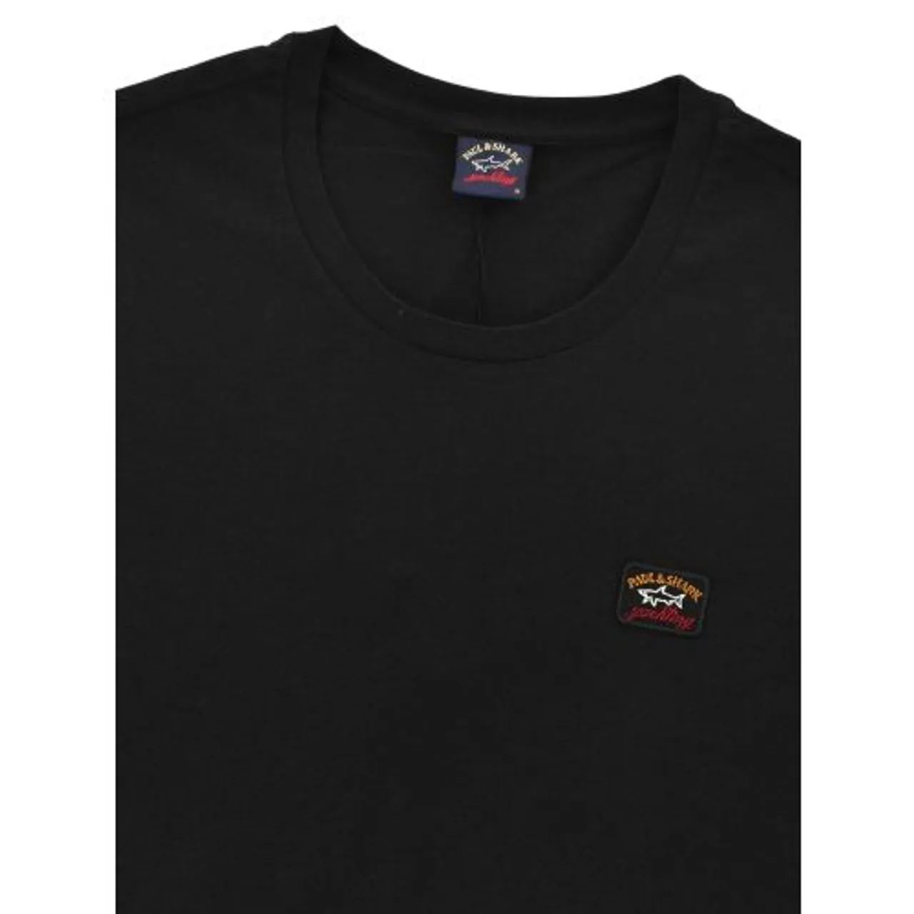 Paul & Shark Mens Black Knitted Cotton Webbing T-Shirt