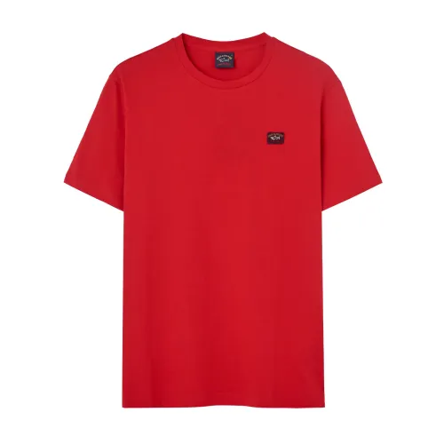 Paul & Shark , Red Logo Embroidered Shirt ,Red male, Sizes: