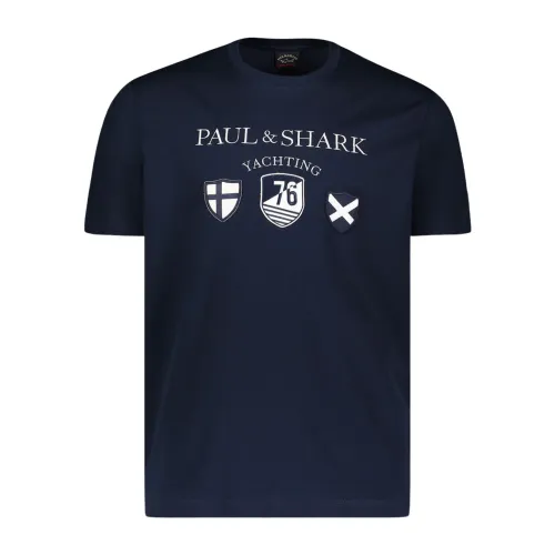 Paul & Shark , Short Sleeve Shirts ,Blue male, Sizes: