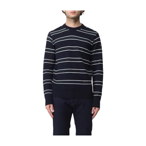 Paul & Shark , Striped Wool Sweater Regular Fit ,Blue male, Sizes: