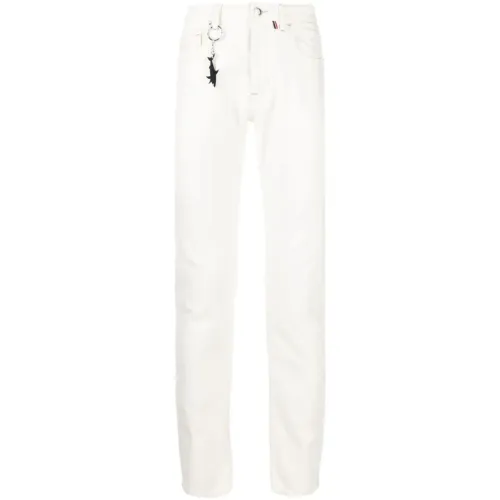 Paul & Shark , White rivet 5 pockets jeans ,White male, Sizes: