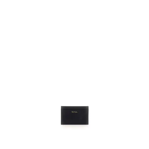 Paul Smith , Black Leather Card Holder ,Black male, Sizes: ONE SIZE