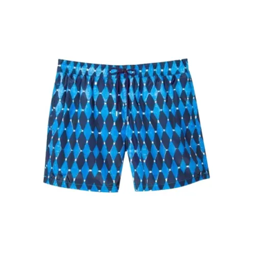 Paul Smith , Blue Diamond Print Swim Shorts ,Blue male, Sizes: