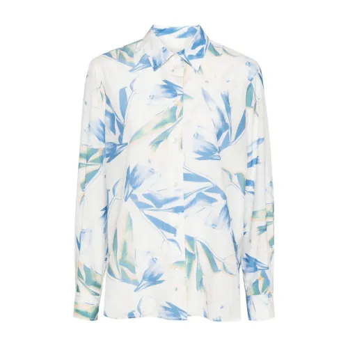 Paul Smith , Clear Blue Tulip Print Shirt ,Multicolor female, Sizes: