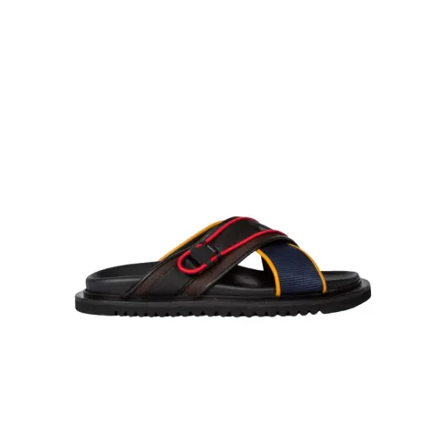 Paul Smith , Dark Brown Cross-Over Sandals ,Multicolor male, Sizes: