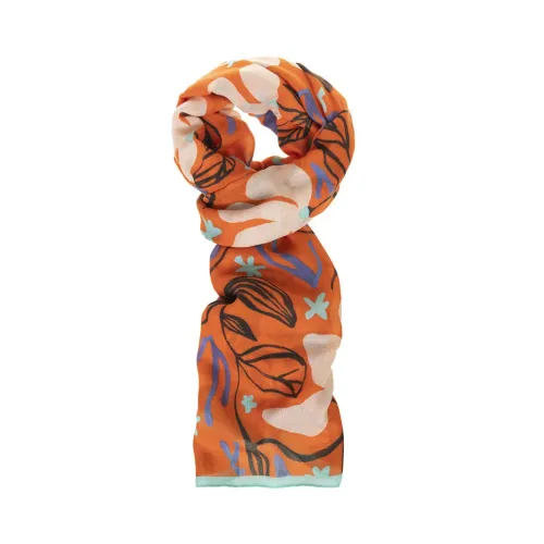 Paul Smith , Floral Silk Scarf - Elegant Women`s Accessory ,Orange female, Sizes: ONE