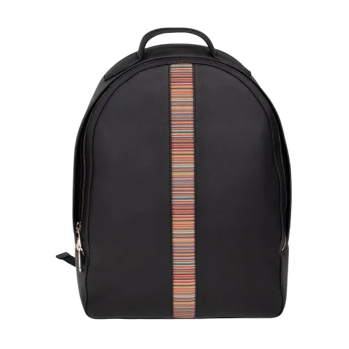 Paul Smith , Leather backpack ,Black male, Sizes: ONE SIZE