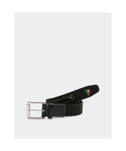 Paul Smith Mens Accessories Zebra Canvas Belt in Black Canvas (archived)