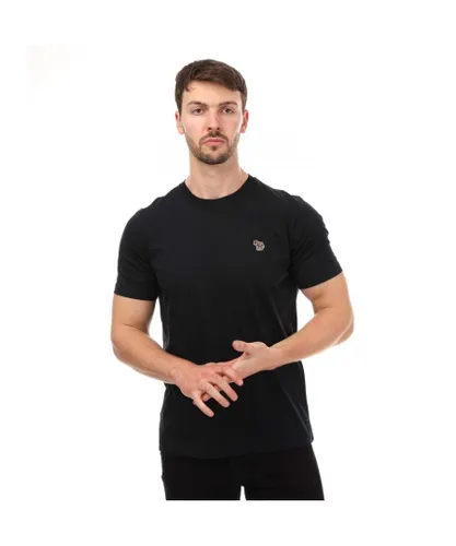 Paul Smith Mens Basic Zebra Logo T-Shirt in Navy Cotton