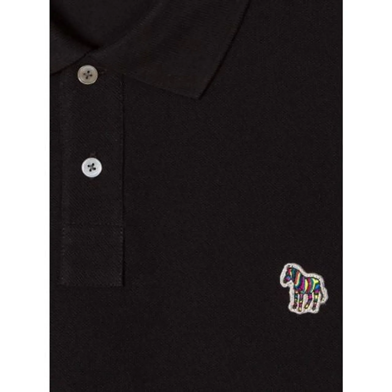 Paul Smith Mens Black Regular Fit Zebra Polo Shirt