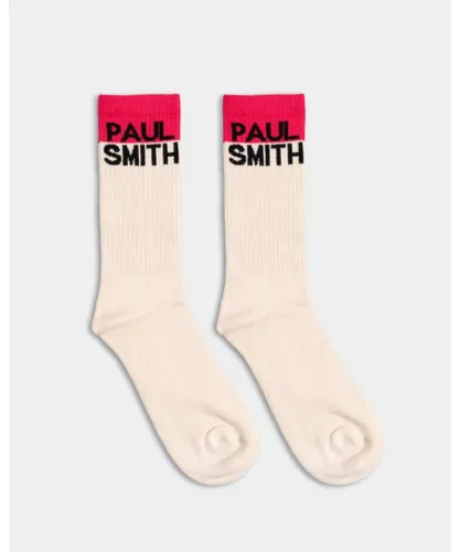 Paul Smith Mens Chidi Logo Socks - White - One