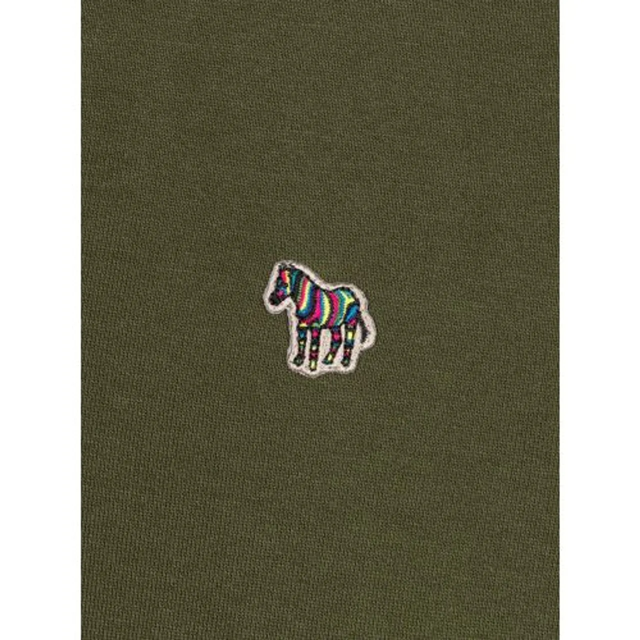 Paul Smith Mens Military Green Iconic Zebra Half Zip Sweatshirt