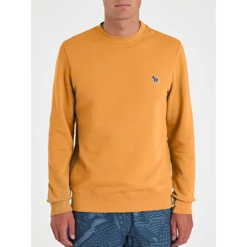 Paul Smith Mens Ochre Yellow Iconic Zebra Sweatshirt