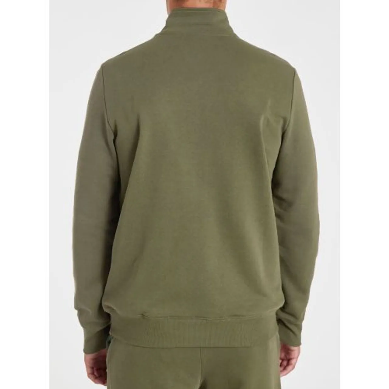 Paul Smith Mens Olive Green Regular Fit Half Zip Sweatshirt