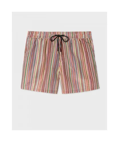 Paul Smith Mens Signature Stripe Swim Shorts - Multicolour Polyester/Recycled Polyester