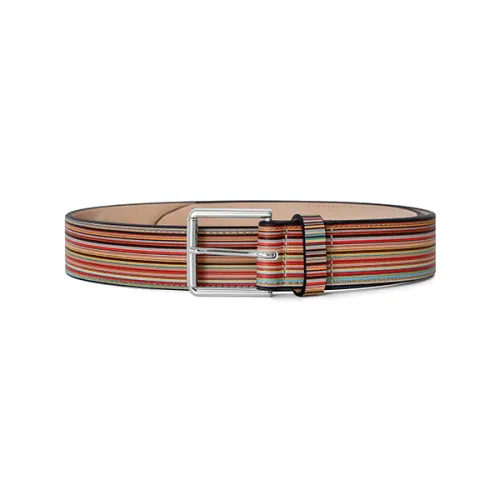 Paul Smith , Multicolor Striped Leather Belt ,Multicolor male, Sizes:
