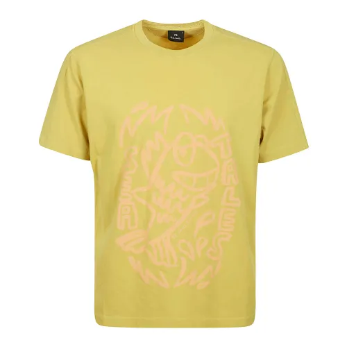 Paul Smith , Sea Tales Regular Fit T-Shirt ,Yellow male, Sizes: