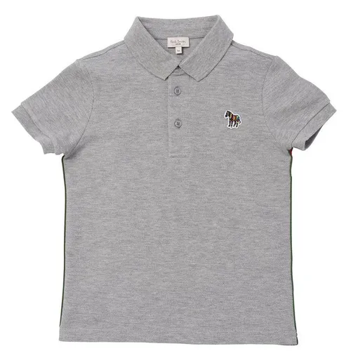 Paul Smith Stripe Logo Polo Shirt - Grey