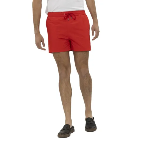 Paul Smith , Striped Swim Shorts for Men ,Red male, Sizes: