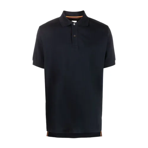 Paul Smith , Stylish Navy Blue Cotton Polo Shirt ,Blue male, Sizes:
