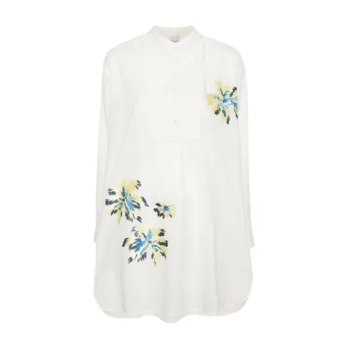 Paul Smith , White Cotton Palm Burst Shirt ,White female, Sizes: