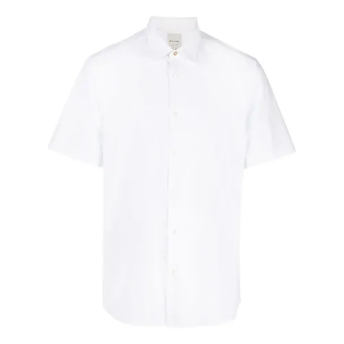 Paul Smith , White Cotton Pointed Collar Shirt ,White male, Sizes:
