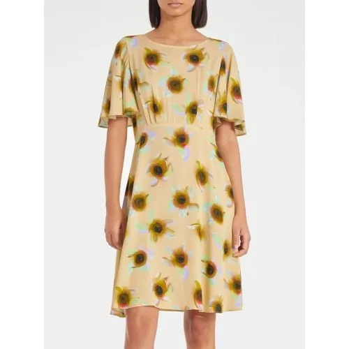 Paul Smith Womens Yellow Patterned Dress