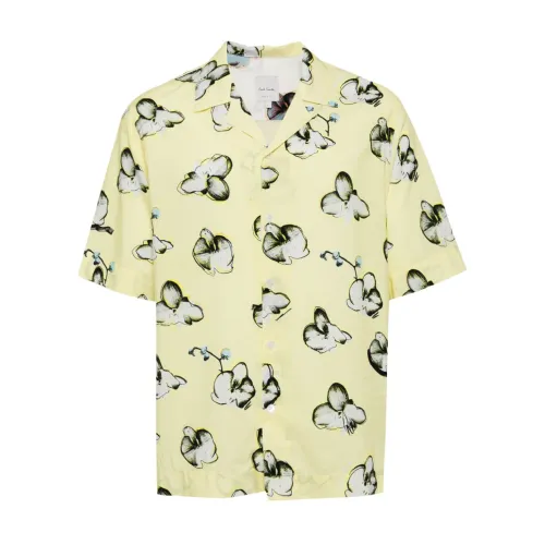 Paul Smith , Yellow Floral Print Shirt ,Multicolor male, Sizes: